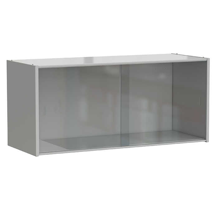 56.0383.10.00-01 Полка книжная настенная 900x340x400 мм, серый металл