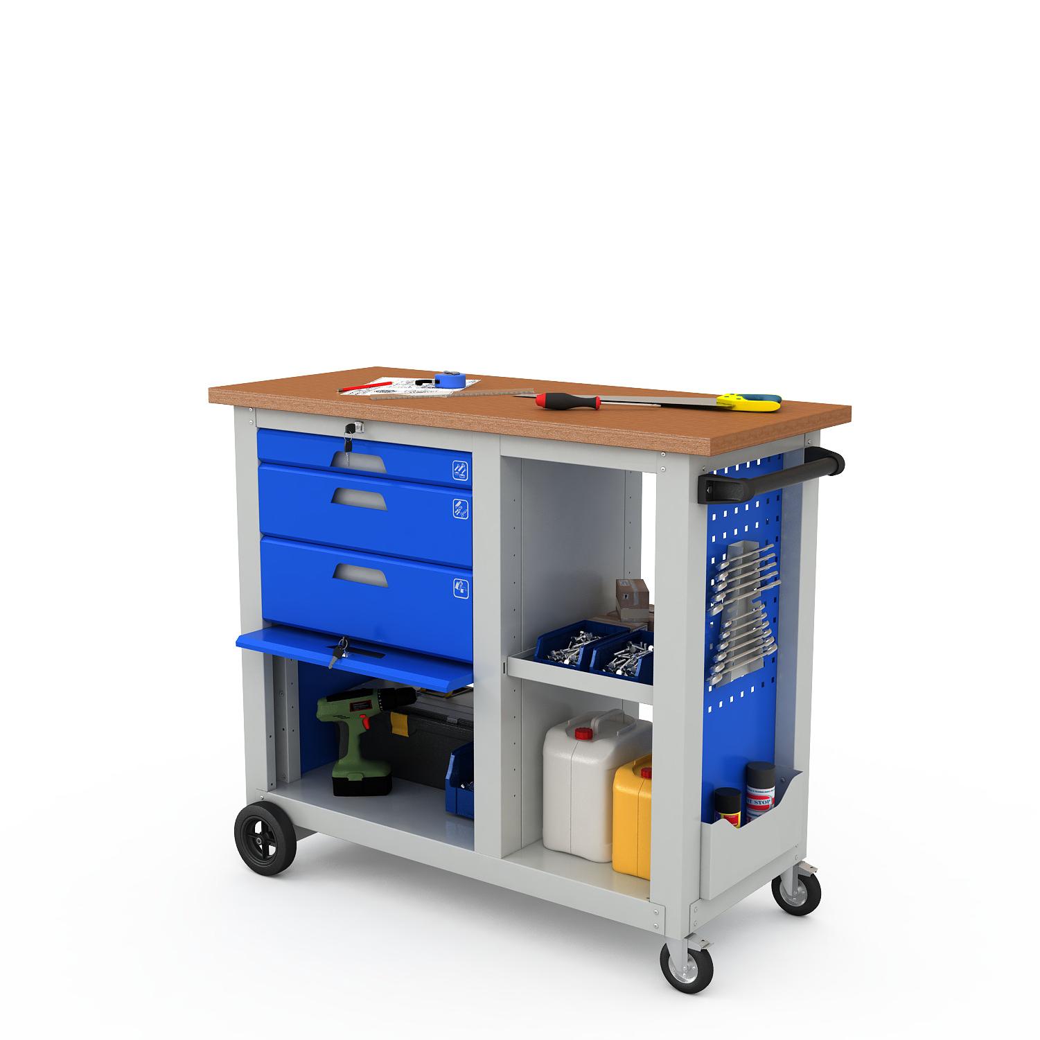 ER-00018282 Верстак мобильный LOGITEX 04 XS-2 980x1000x500 мм