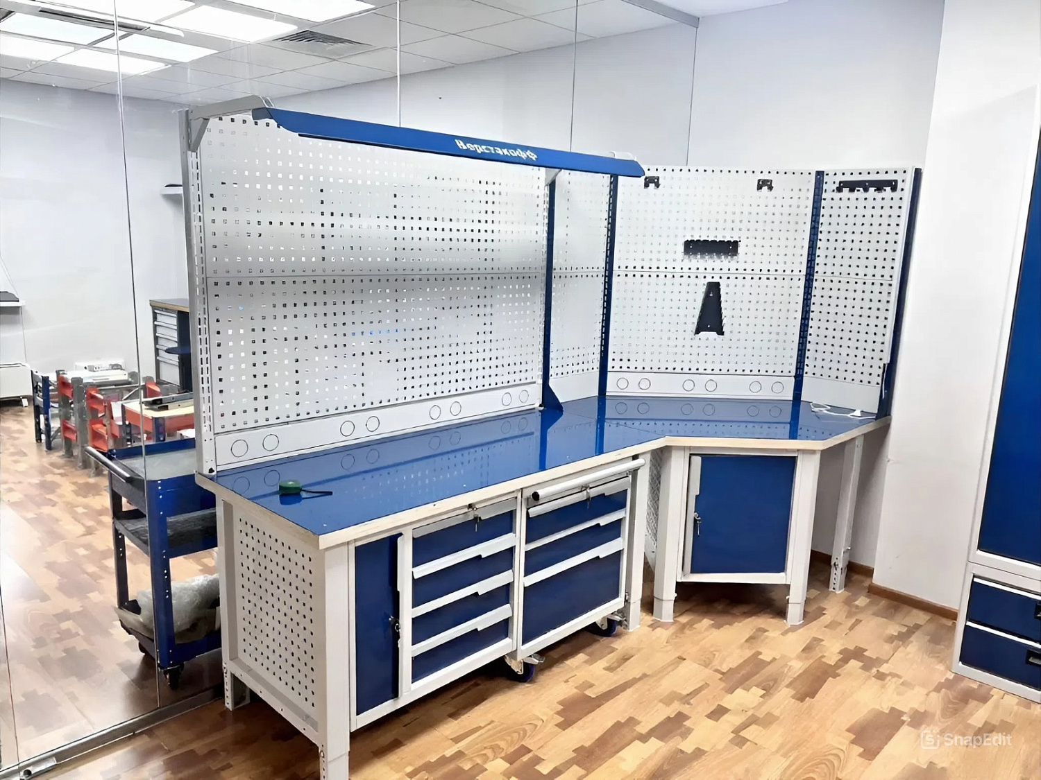 CTR 1402.S7L6.4-2F Верстак слесарный 2165x1393x743 мм