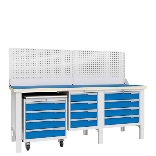 CTR 2232.S4L4M4.4-1 Верстак слесарный 1670x2193x743 мм